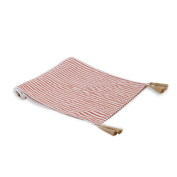 Bengal Stripes Cotton Table Runner 40x180cm Maroon