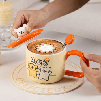 SENSENLIVE tumbler cute coffee cup mug with lid